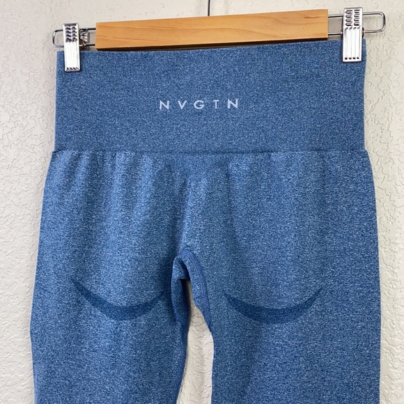 NVGTN Slate Blue Contour Seamless Leggings Small - Picture 6 of 10